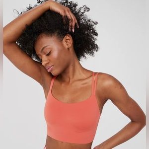 Aerie Longline Coral Sports Bra Size Medium